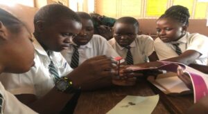 Group work in action at St Lawrence Primary School, Kigowa